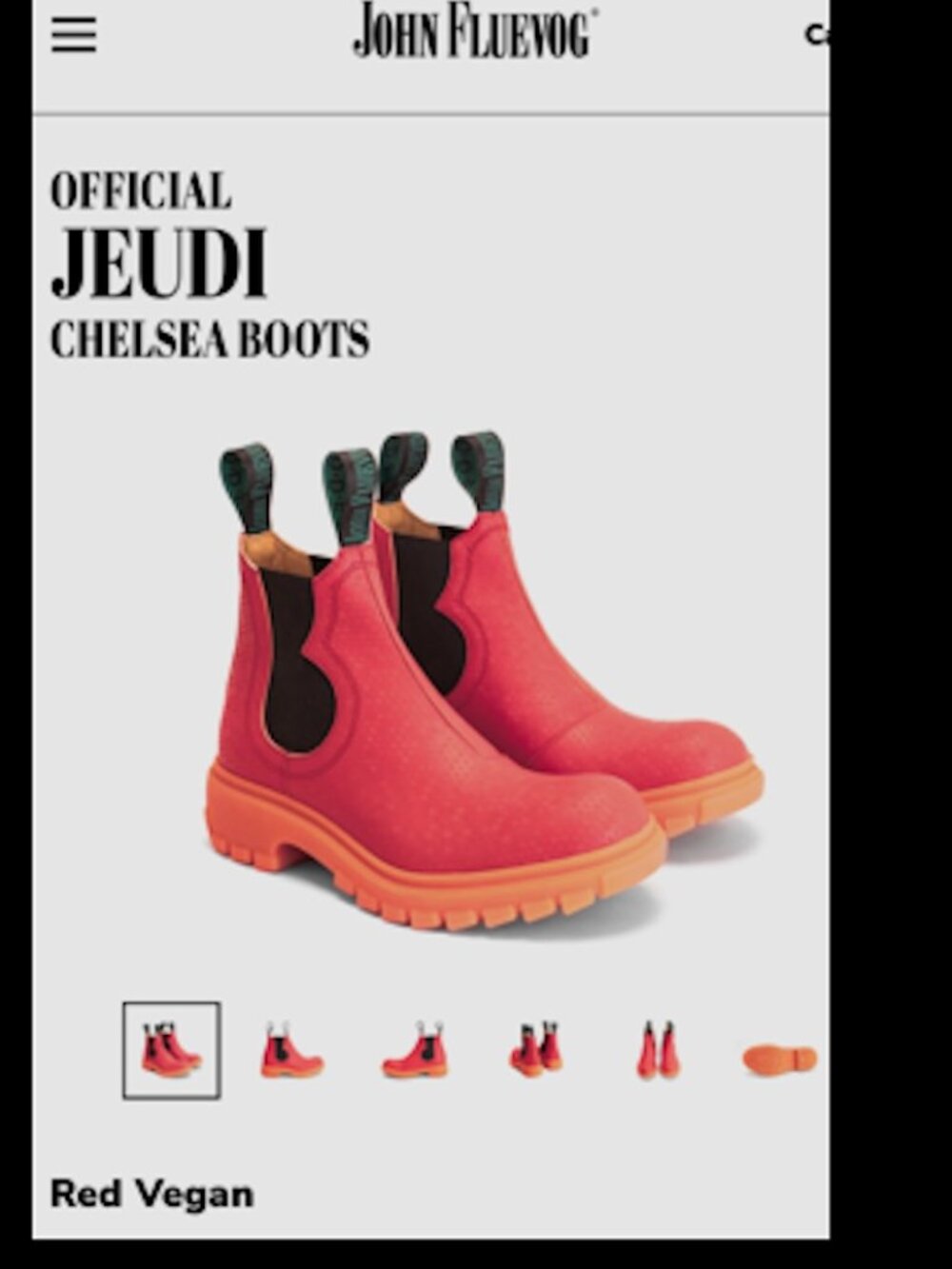 John Fluevog Chelsea Jeudi Boot Sz M7 / W9Sz  SOLD OUT